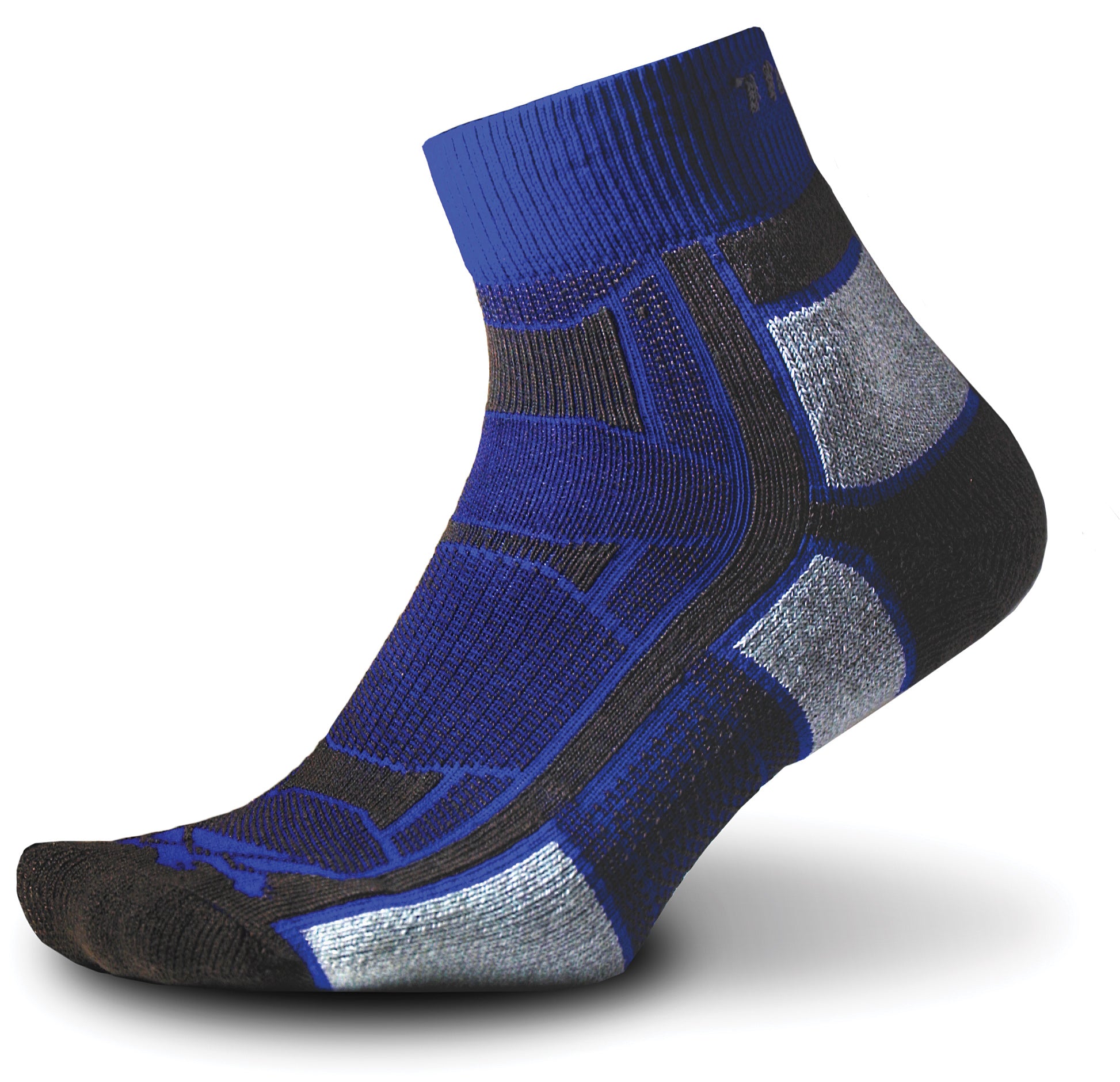 THORLO Outdoor Athlete Lightweight Quarter Crew Socks, Royal, Size Small
