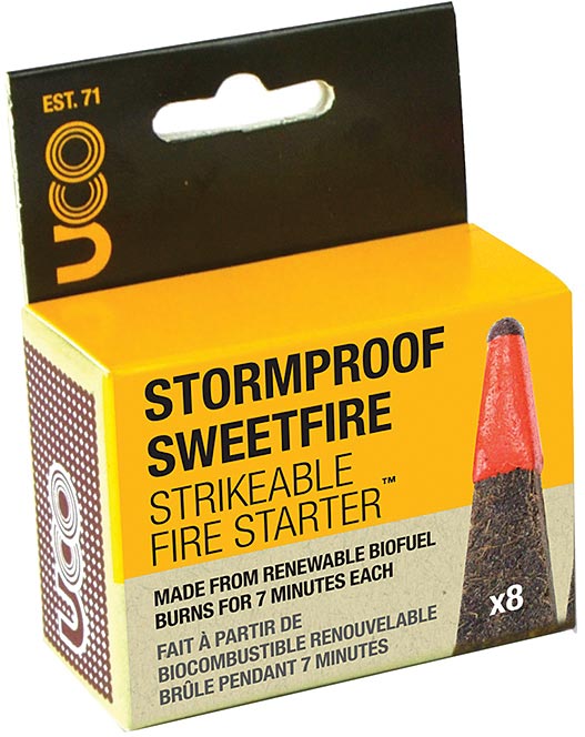 UCO Stormproof Sweetfire 8-Pack Firestarters for Reliable Ignition