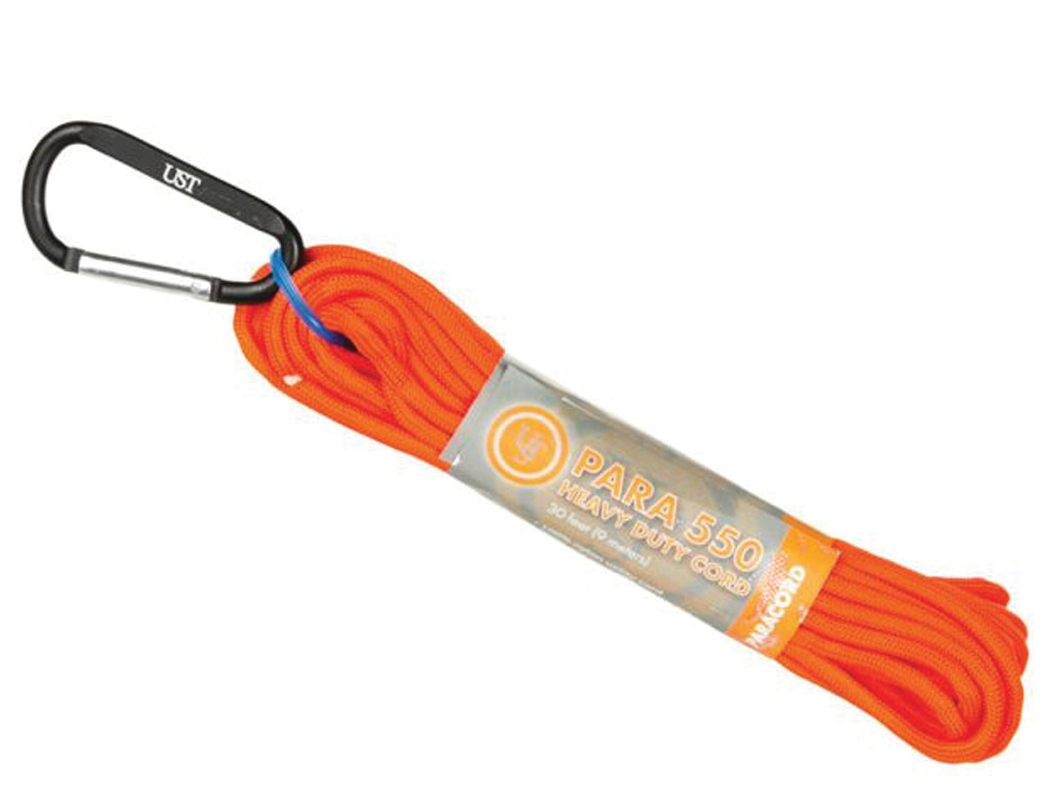 UST Paracord 550, 30 Feet Orange - Durable Survival Cord for Outdoor Use