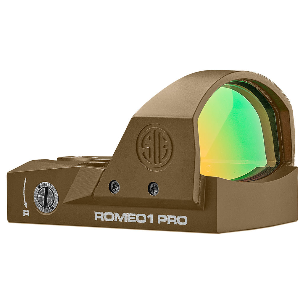 SIG Sauer Romeo1PRO Miniature Reflex Sight 6MOA Red Dot with Shroud FDE