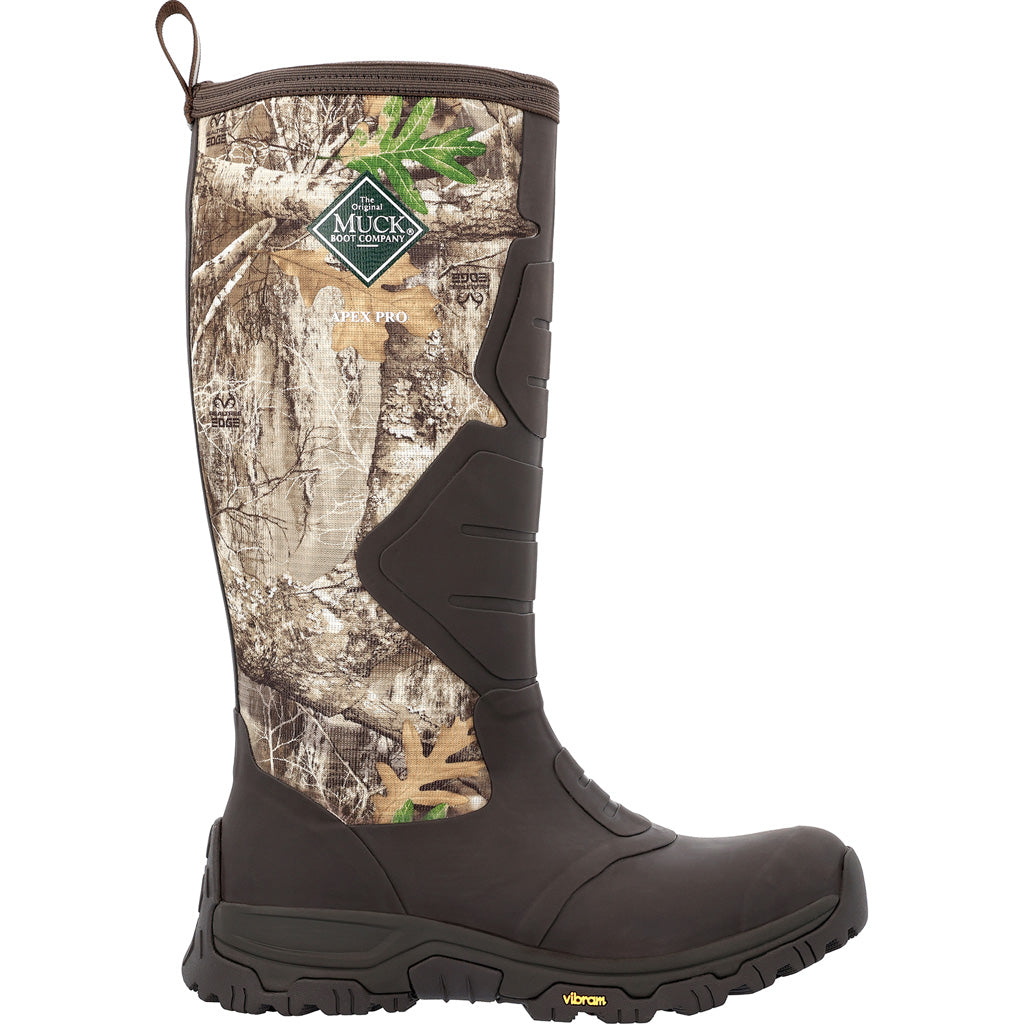 Muck Apex Pro 16 Boot Bark and Realtree Edge 9