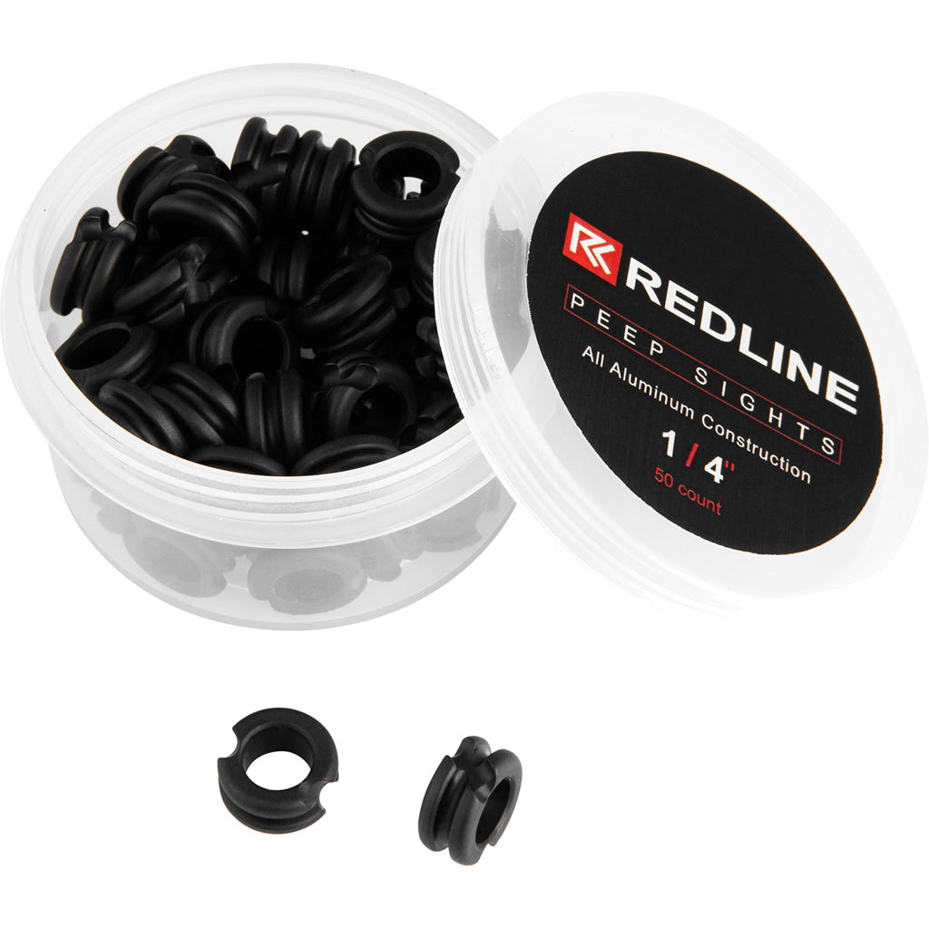 Redline Peep Sight 1/4" 50ct Black - Precision Archery Accessories