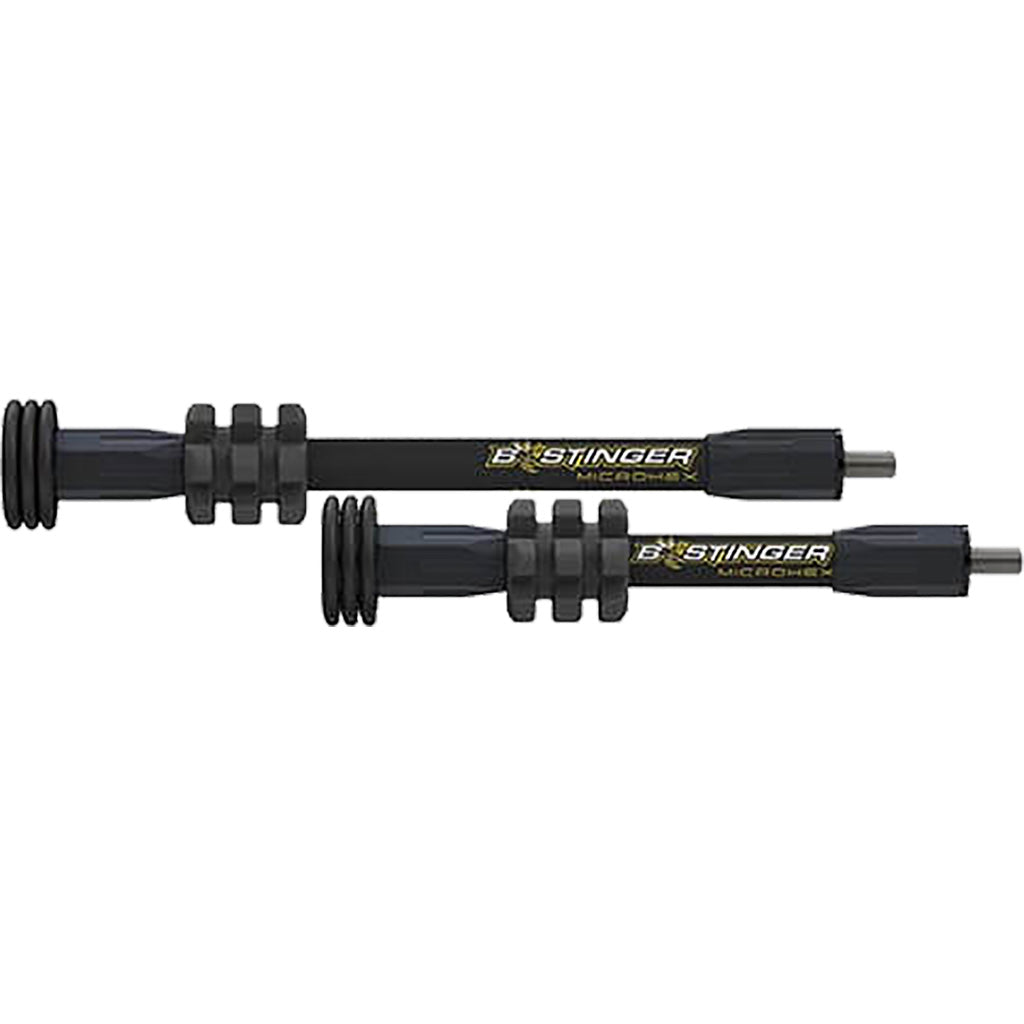 Bee Stinger MicroHex Stabilizer Kit Matte Black 8 in./6 in. - Ultimate Stability for Archers
