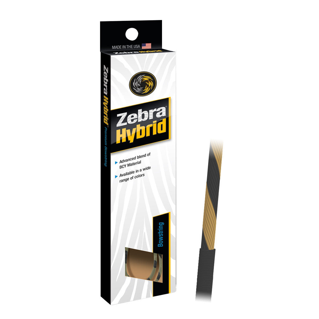 Zebra Hybrid String Q2 Tan/Black 90 1/4 in. - Durable Archery String