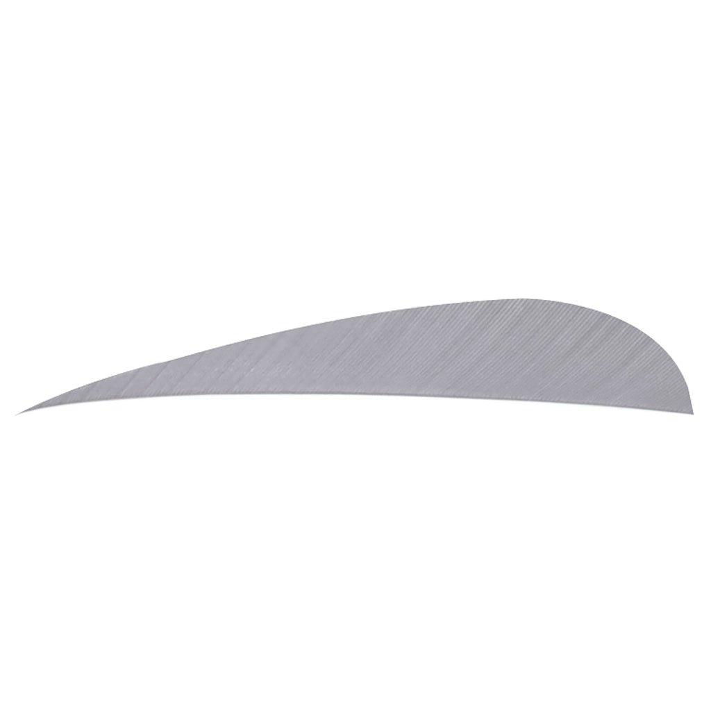 Trueflight Parabolic Feathers Grey 4 in. RW - 100 Pack