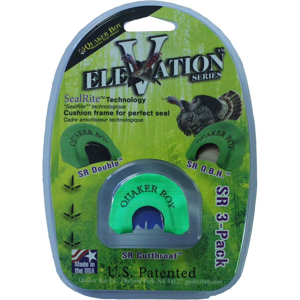 Quaker Boy Elevation Series Diaphragm Calls SR 3 Pack - Perfect for Hunters