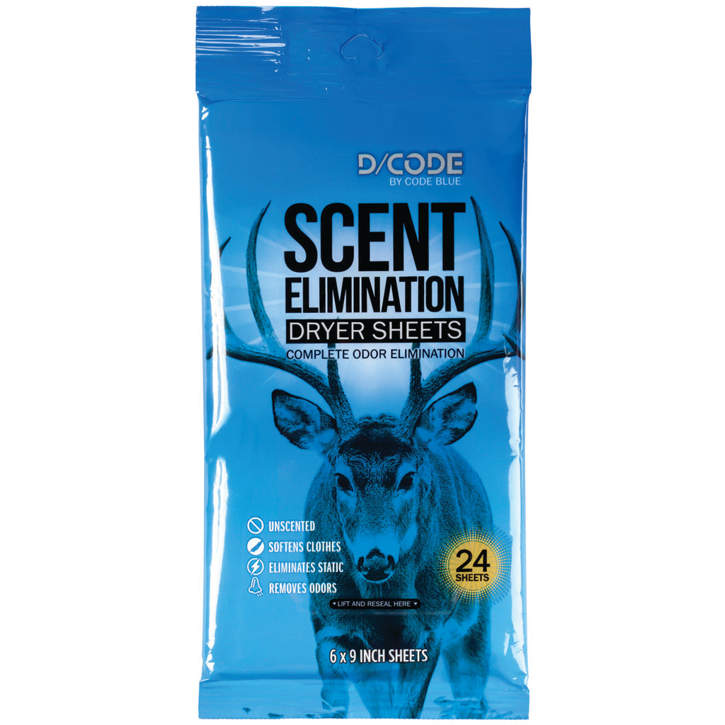 Code Blue D-Code Odor Eliminator Dryer Sheets - 24 Count