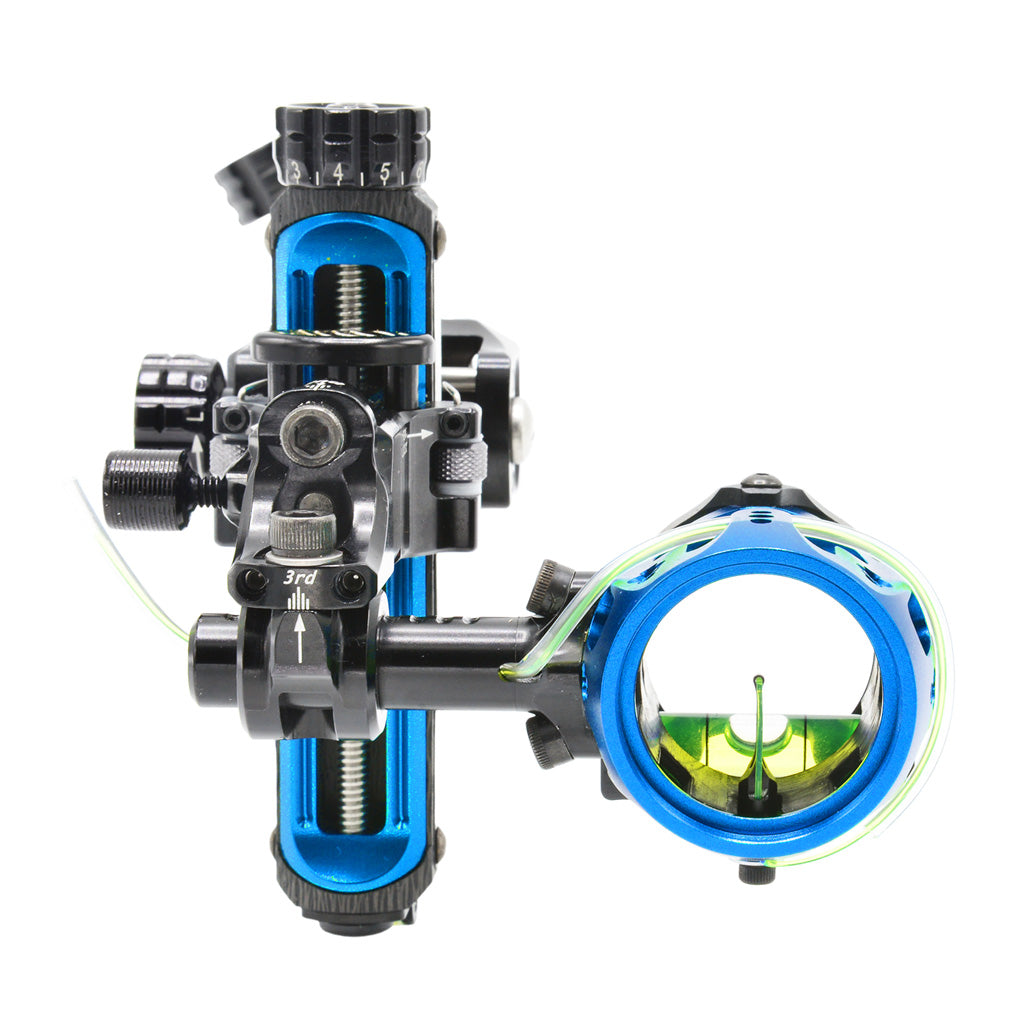 SureLoc Carbonic Sight Blue RH - Precision Archery Sight with Carbon Fiber Components