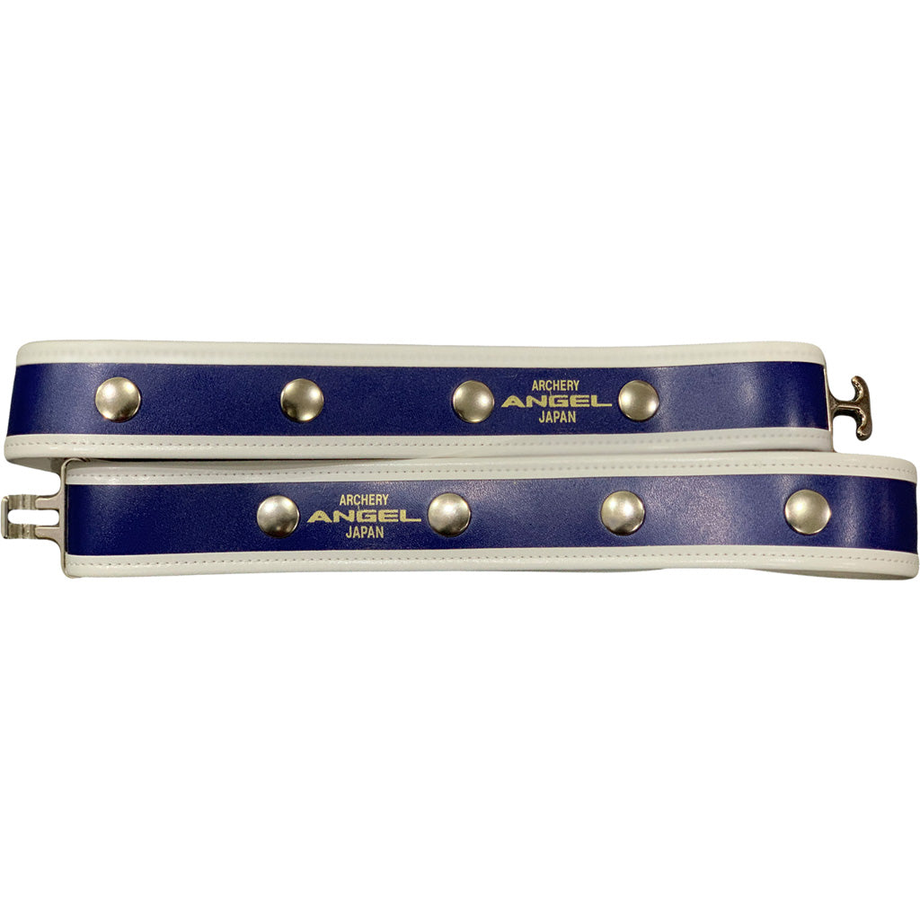 Angel Archery Extra Long Quiver Belt - Blue with White Trim