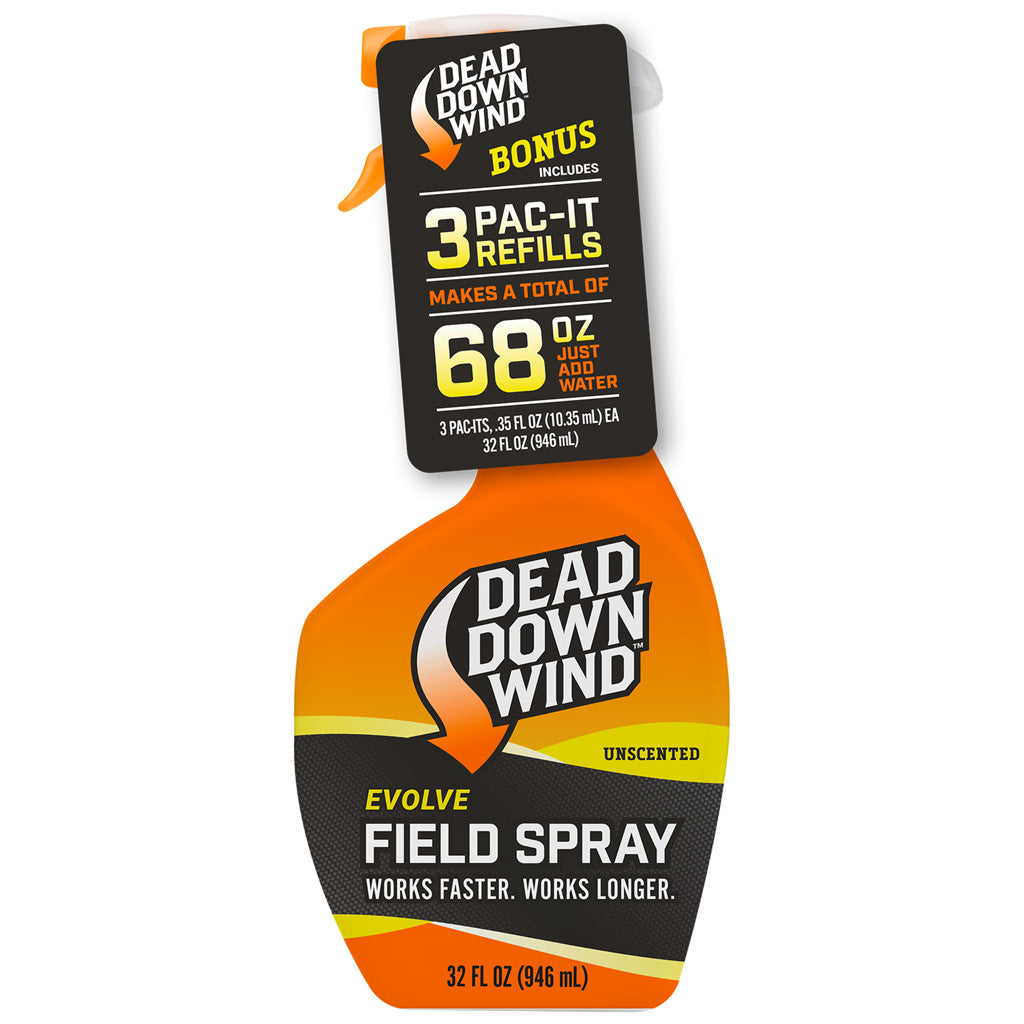 Dead Down Wind Field Spray Combo 32 oz. + 3-12 oz. Pac-Its - Advanced Odor Eliminator