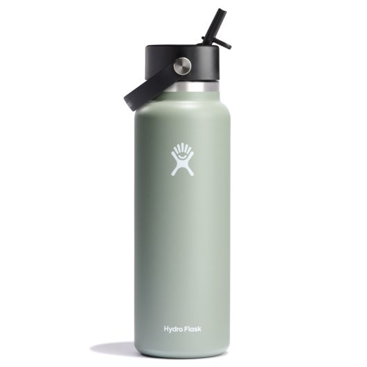 Wide Mouth Insulated Water Bottle w/ Flex Straw Cap