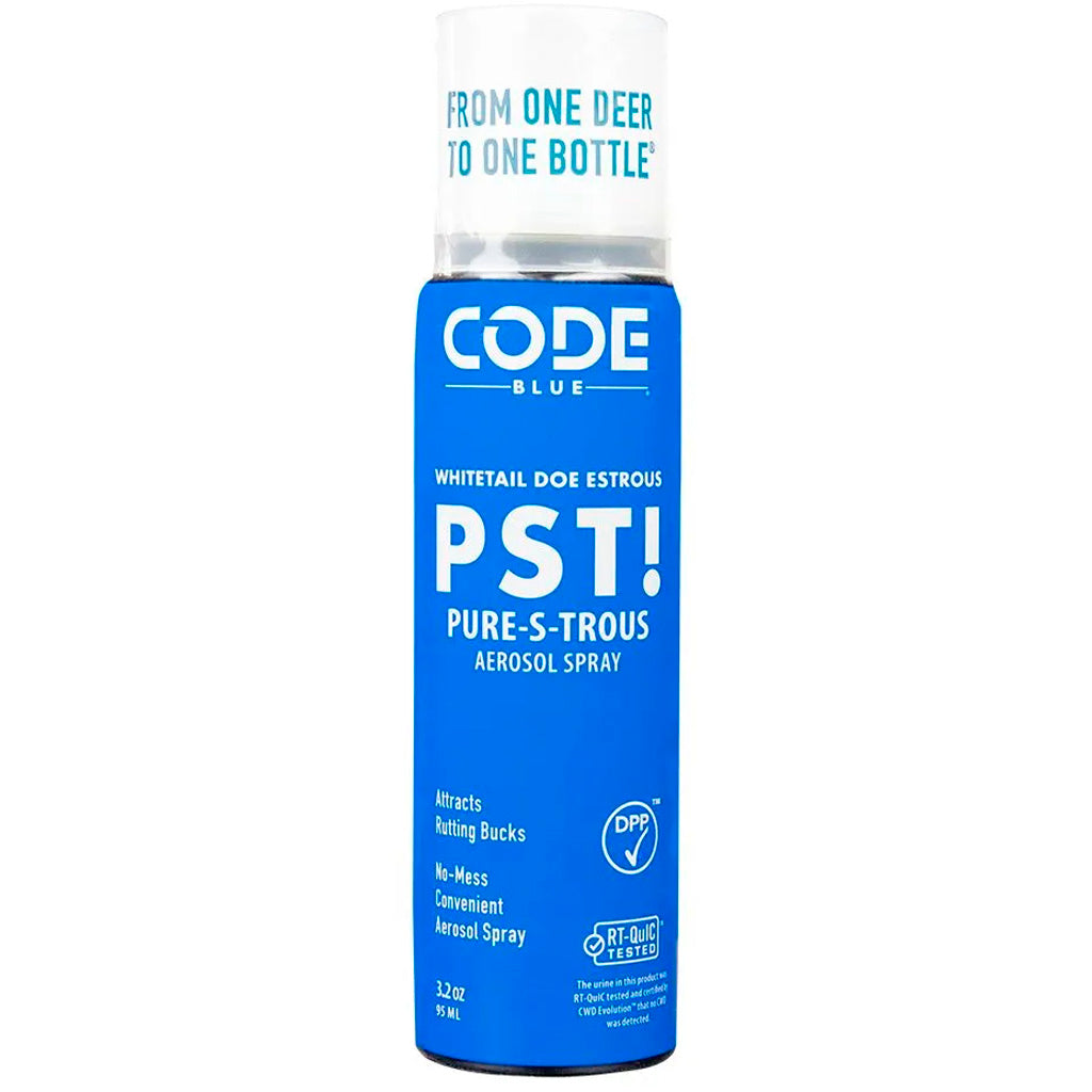 Code Blue PST! Pure-S-Trous Aerosol Spray 3.2oz - Estrous Scent Attractant