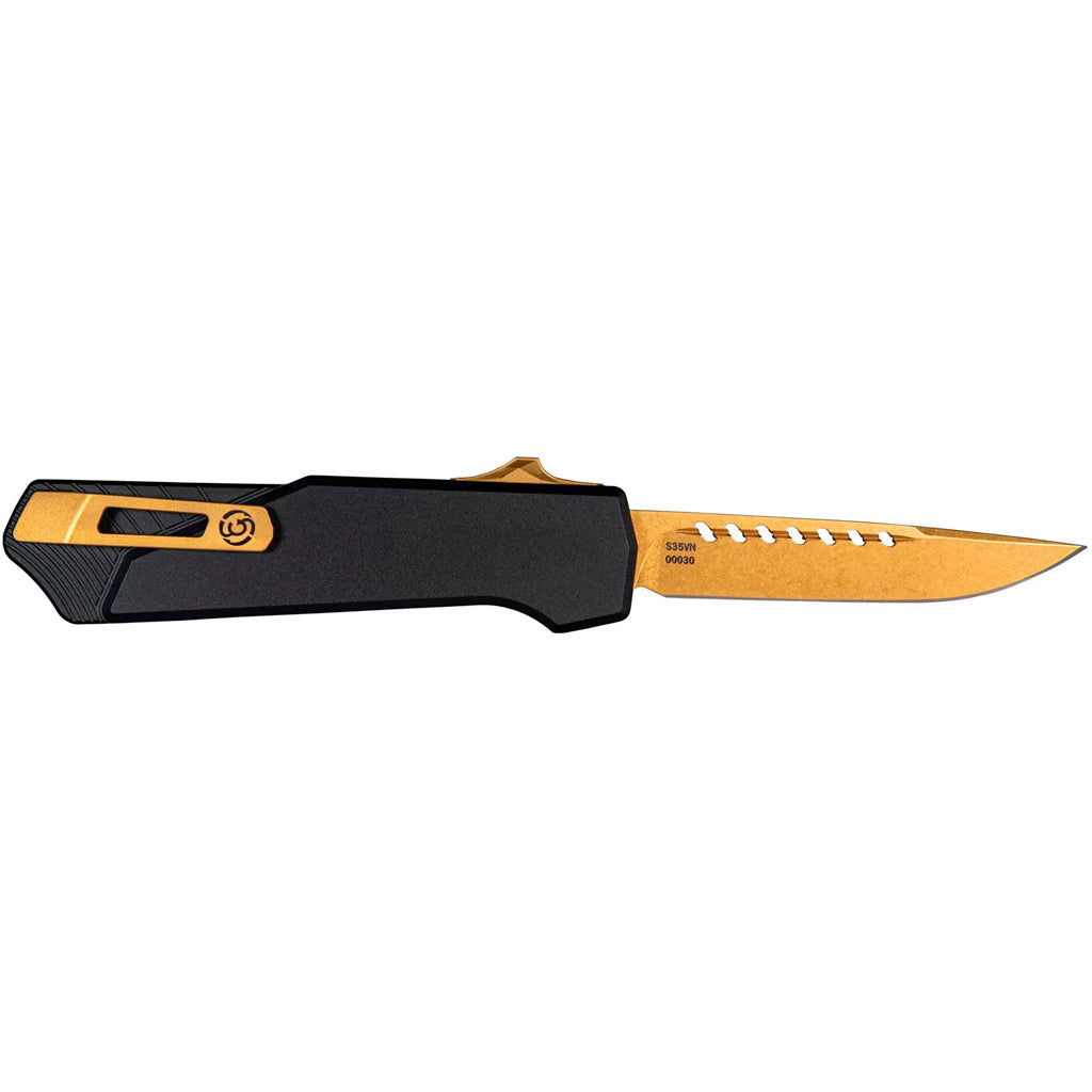 Southern Grind Arachnid OTF Knife 3.2 in Drop Point Bronze w/Black