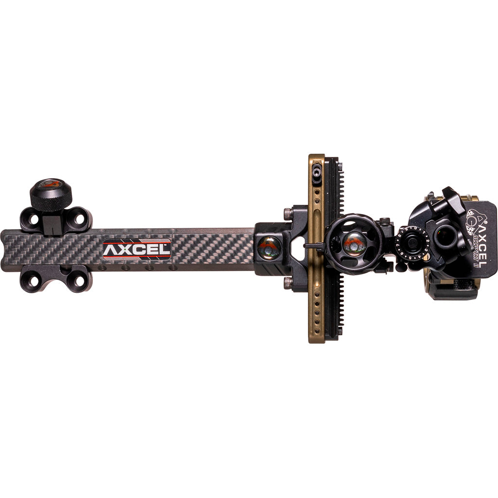 Axcel LANDSLYDE Carbon Pro Slider Tactical Bowhunting Sight - AccuStat II Micro 4 Pin .010