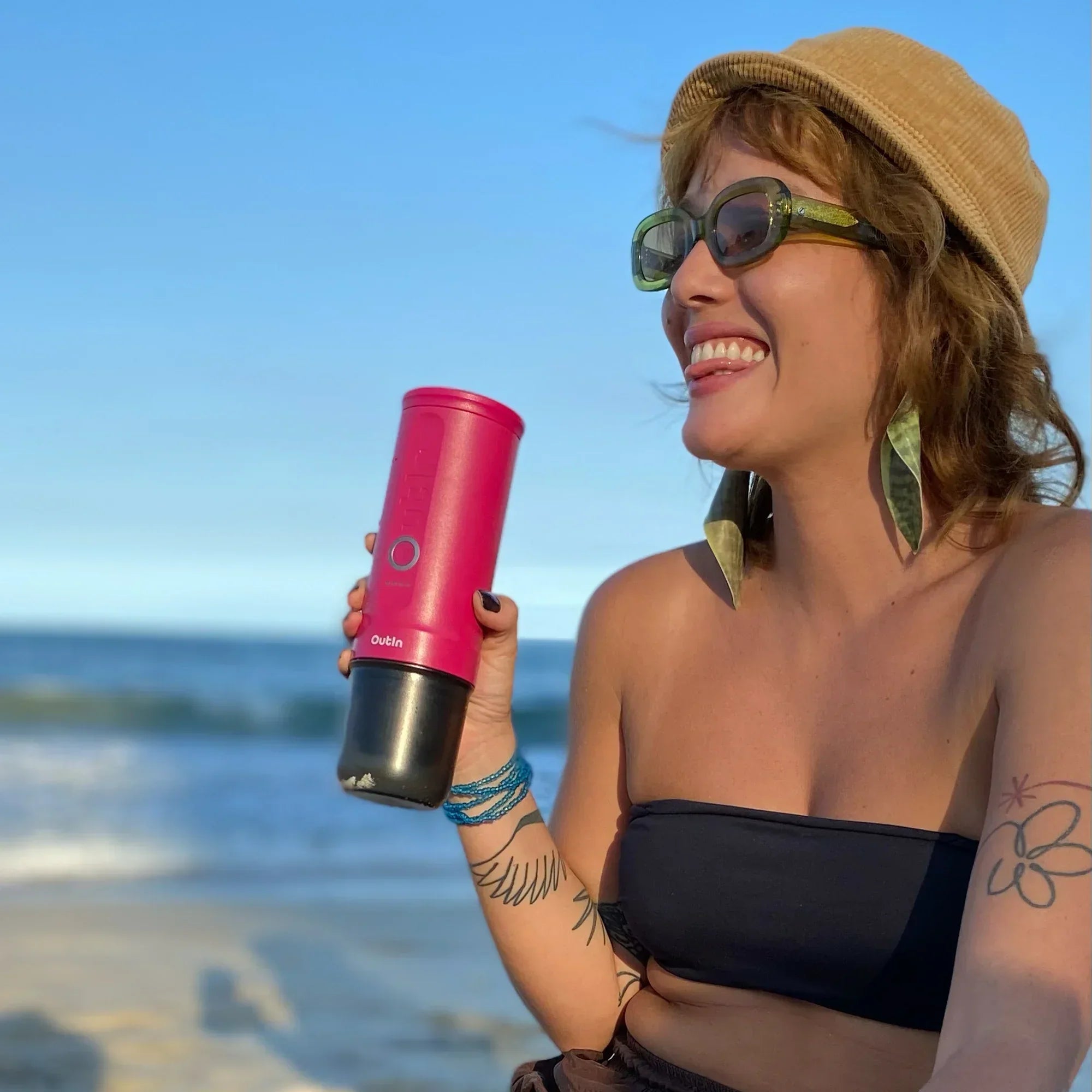 Nano Portable Espresso Machine (Fuchsia Pink)