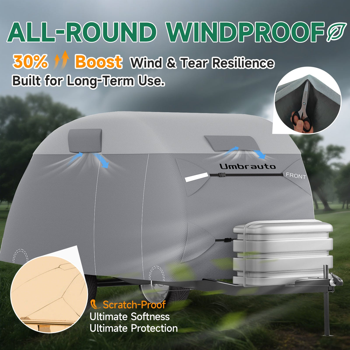 Umbrauto 7 Layers Teardrop Travel Trailer Cover