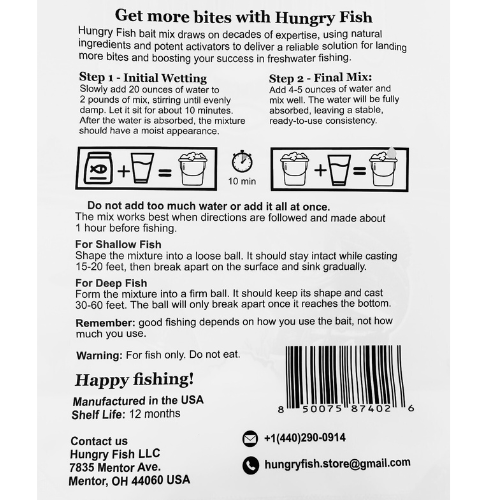 HungryFish GroundBait Mix - ( Fly Larva ) 2 lb