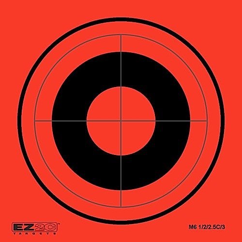 25 EZ2C Mini Shooting Targets Bright Fluorescent Self-Adhesive 3.5"x3.5" (25 count)