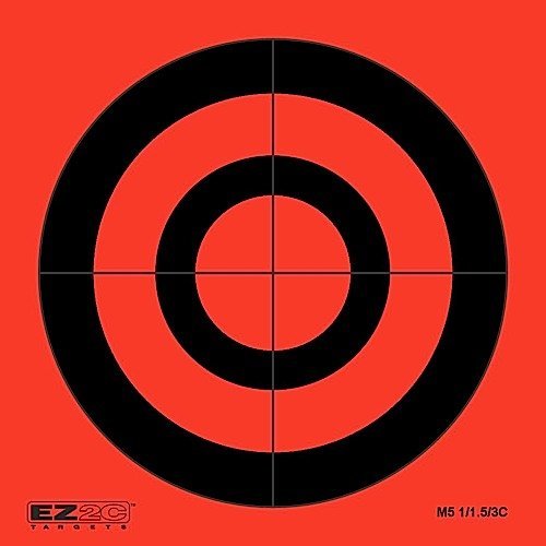 25 EZ2C Mini Shooting Targets Bright Fluorescent Self-Adhesive 3.5"x3.5" (25 count)