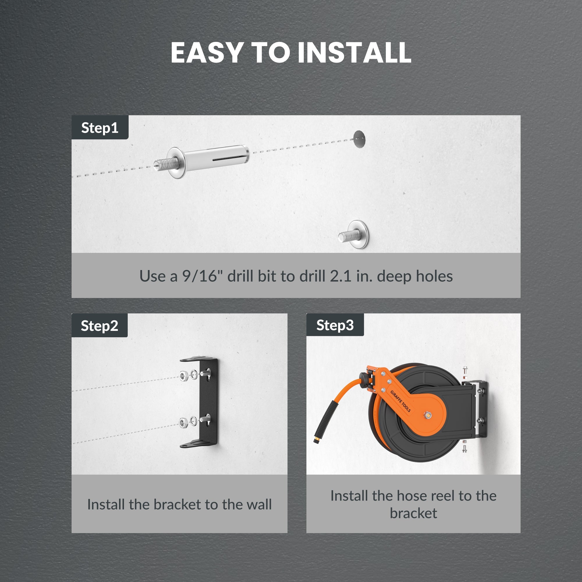 Retractable Air Hose Reel-All Models