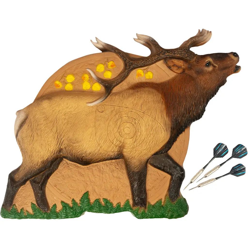 Rinehart Game Room Dartboard Bull Elk - Perfect for Family Fun
