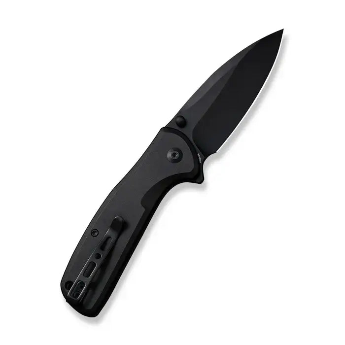 ArcBlast Flipper/Thumb Stud Folding Knife 2.98 Black 9Cr18MoV Drop Point Plain Edge Blade, Black Aluminum Handle