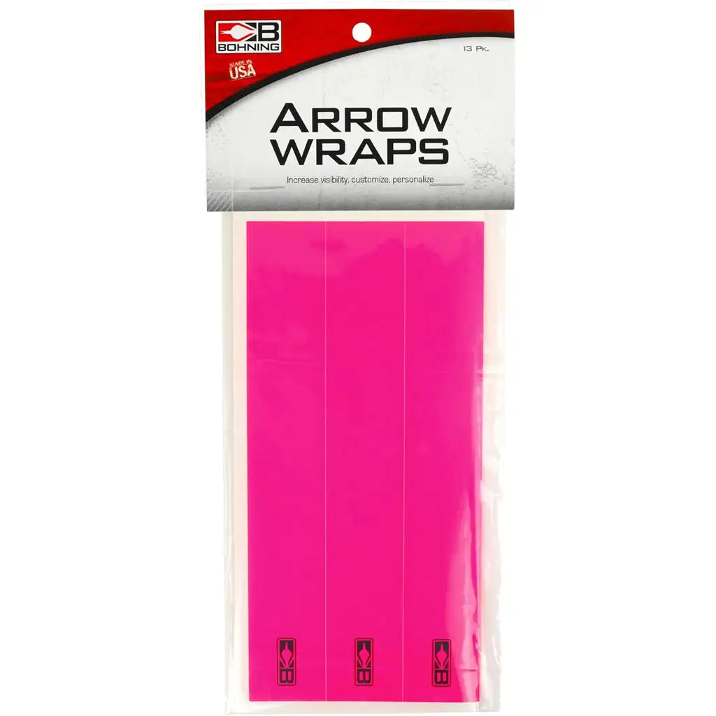 Bohning Arrow Wraps Small Diameter 5.5 in. Hot Pink 13 pk.