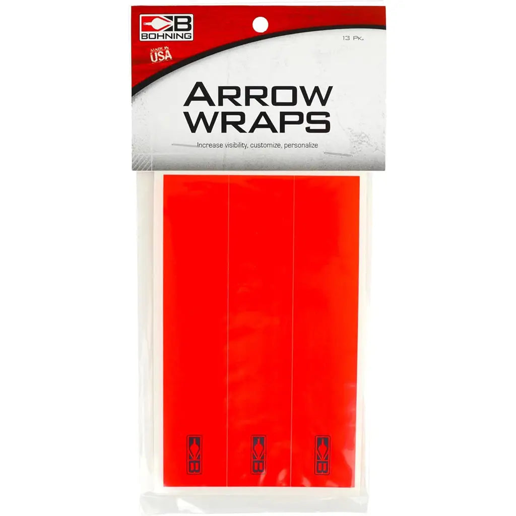 Bohning Arrow Wraps Small Diameter 5.5 in. Neon Red - 13 Pack