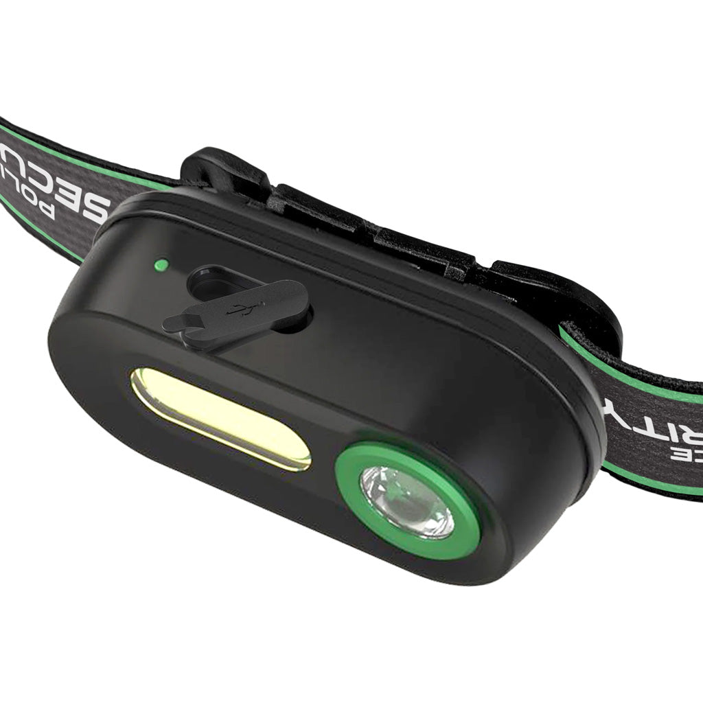 Police Security Colt-R Headlamp 400 Lumen * Rechargeable LED Headlamp with Adjustable Beam and Multiple Modes