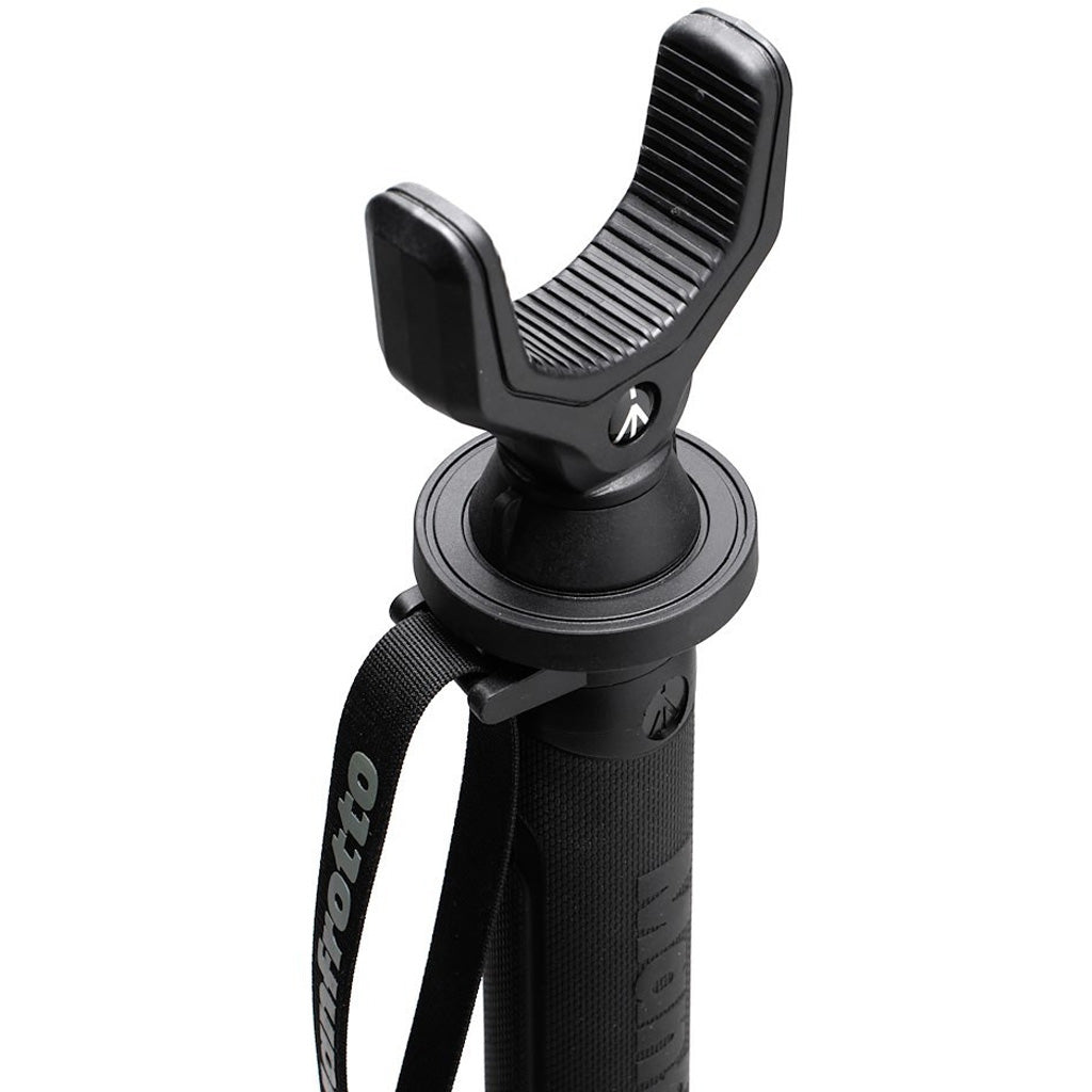 Manfrotto Alpha S.H.O.T. Monopod V Kit Brown - 66 inch Travel Camera Support with V-Shaped Yoke and Spiked Foot