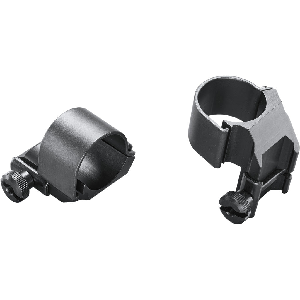 Weaver Classic Detachable Extended Rings Matte Black 1-Inch Medium Top Mount Dual Extension Clam Pack