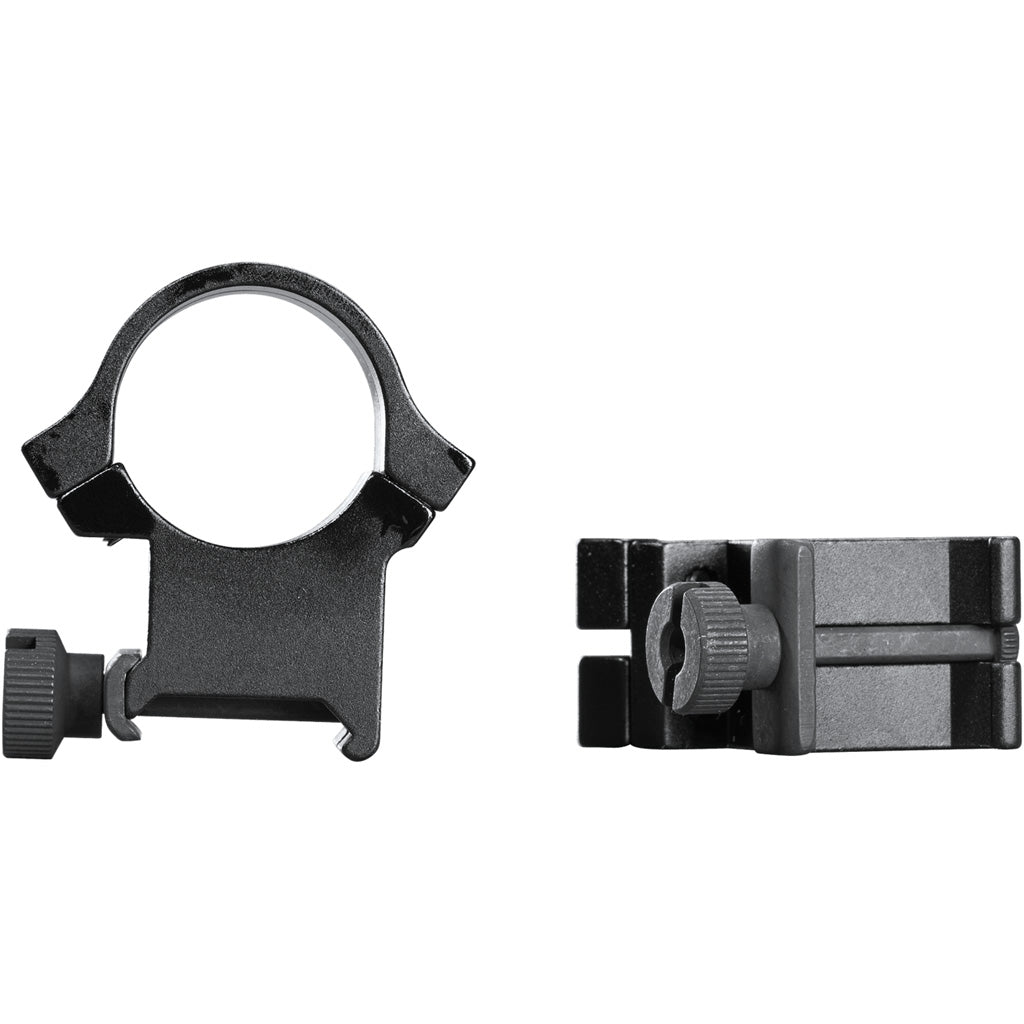 Weaver Classic Quad Lock Detachable Rings Matte Black 1-inch XHigh Clamshell Pack