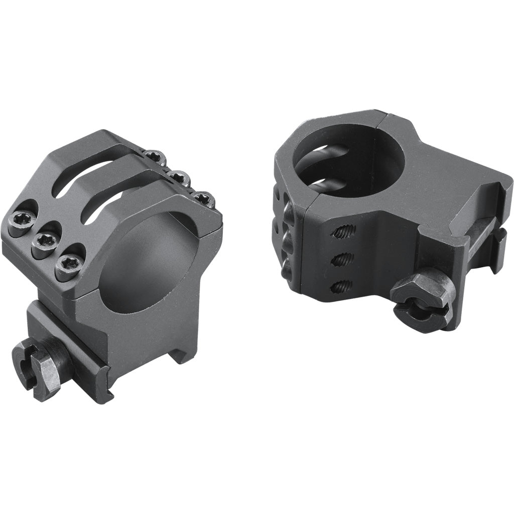 Weaver Tactical 6-Hole Picatinny Scope Rings 1 inch Matte Black XXHigh Clamshell Pack