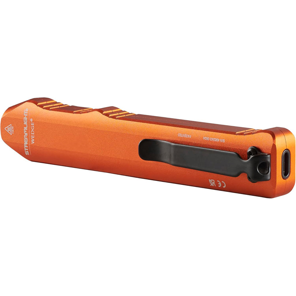 Streamlight WedgeXT 1000 Lumen Orange Flashlight with USB-C Rechargeable Battery