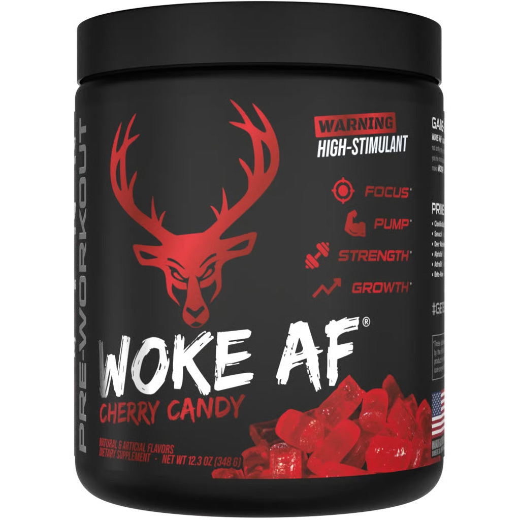 Bucked Up Woke AF Cherry Hard Candy Pre-Workout Supplement - 30 Servings