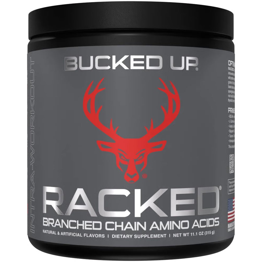 Bucked Up Racked BCAA Blood Raz - 30 Serving Tub for Muscle Recovery and Fat Burning