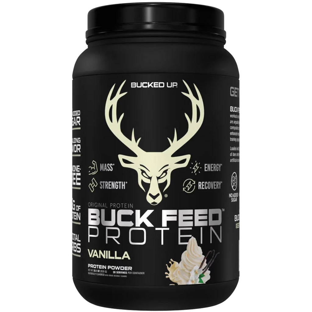 Bucked Up Buck Feed Protein Vanilla, 30 Servings * Hormone-Free Whey Protein Supplement