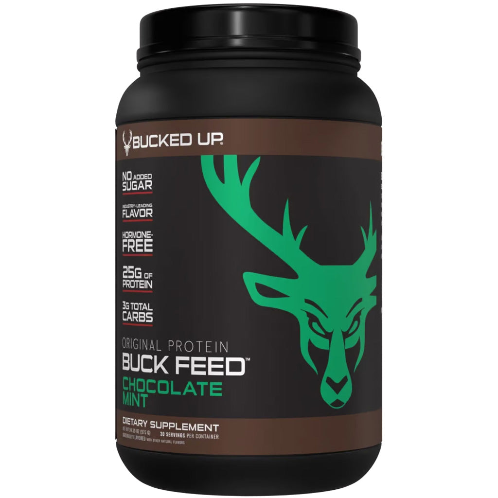 Bucked Up Buck Feed Protein Chocolate Mint 30-Serving Tub