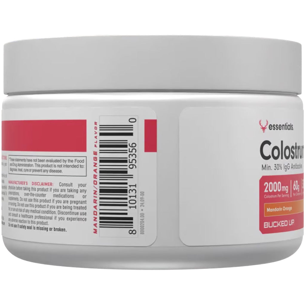 Bucked Up Colostrum Antibody Supplement Orange - 30 Serving Tub for Immune and Gut Support