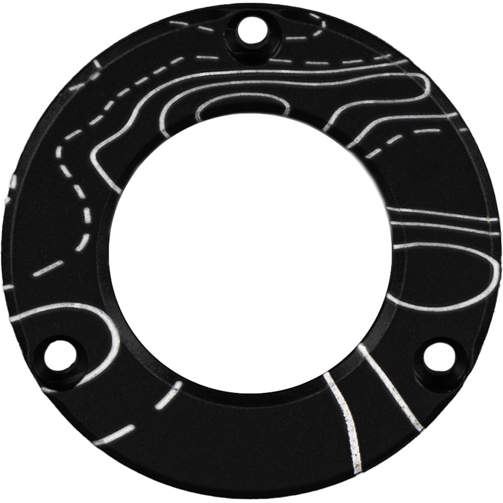 Axcel Driver Hubcap Black with Engraving Topographical Map Pattern for Hunting Sight