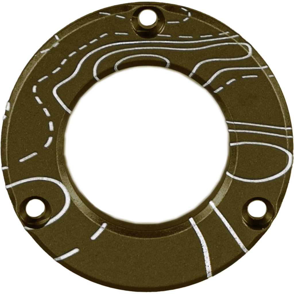Axcel Driver Hubcap Tactical BH Green with Engraving Topographical Map Pattern