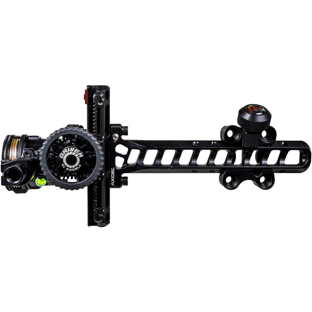 Axcel Driver Plus Slider Sight with AVX-31 Scope and Green/Red Fiber Ranger Pins for Left-Hand Archers