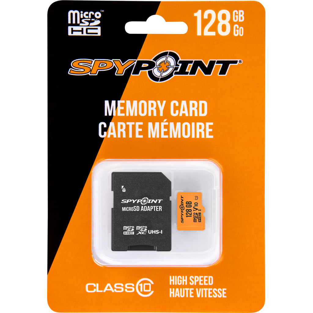 SpyPoint 128GB Micro SD Card * High-Performance Storage for Trail Cameras and Devices