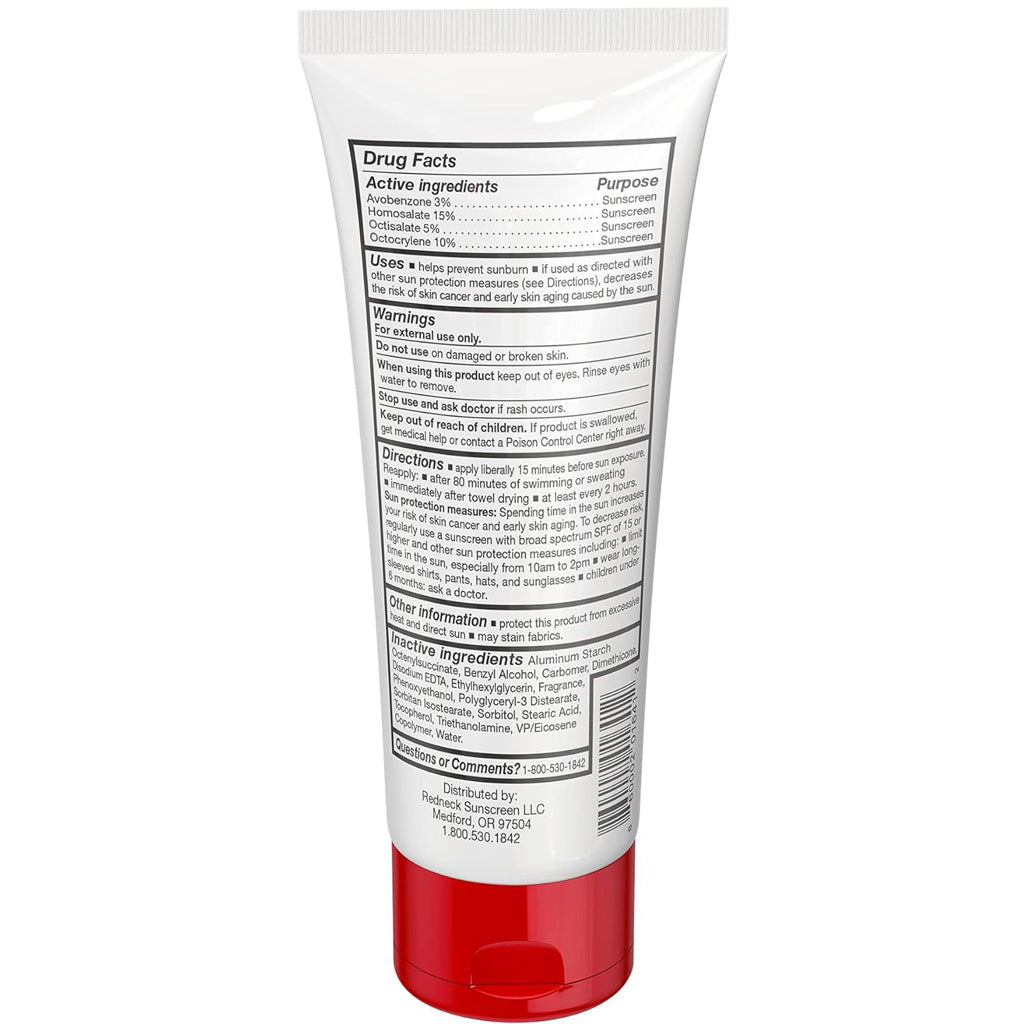RedNeck Sunscreen Lotion SPF 50 - Broad Spectrum UV Protection for Active Outdoors