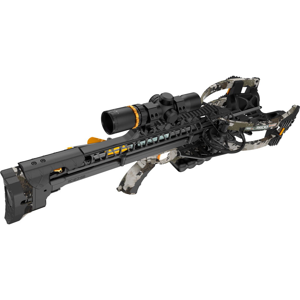 Ravin R500 Crossbow Package Kings XK7 Camo - High-Speed Hunting Bow with Illuminated Scope and Accessories