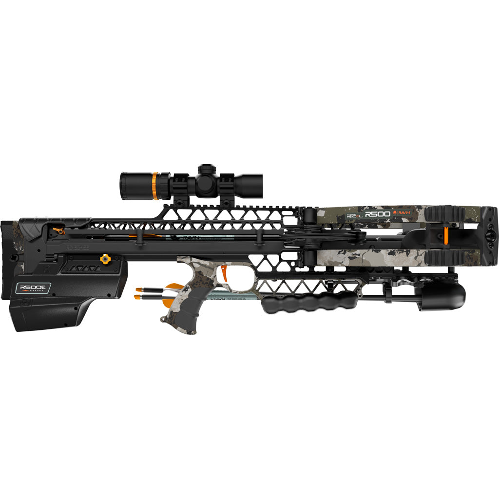 Ravin R500E Crossbow Package Kings XK7 Camo with Speed Lock Scope and Electric Drive System