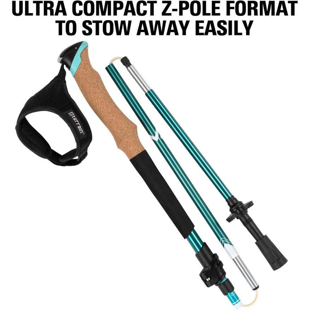 Alpha Aluminum Trekking Poles 1Pr Glacier Melt