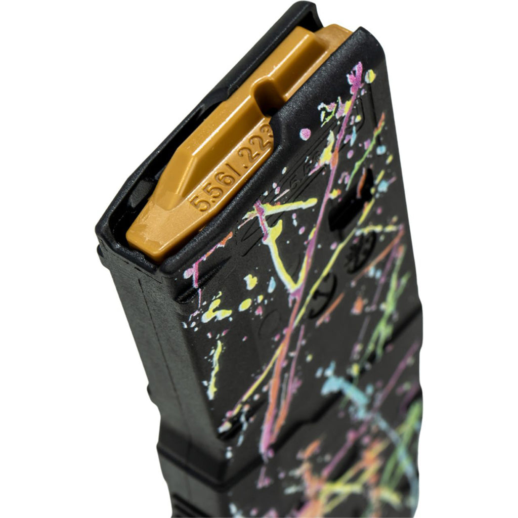Amend2 AR-15 Mod 3 Magazine 5.56/223 Black Neon Splatter 30 rd.