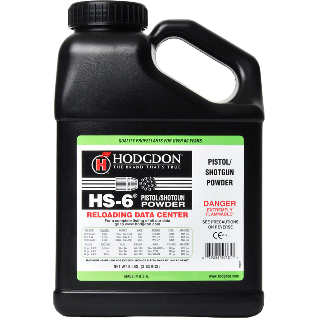 Hodgdon HS-6 Powder 8 lb. Shotgun/Pistol HAZMAT