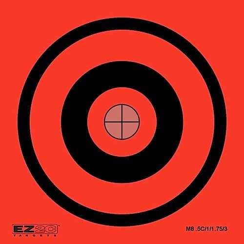 25 EZ2C Mini Shooting Targets Bright Fluorescent Self-Adhesive 3.5"x3.5" (25 count)